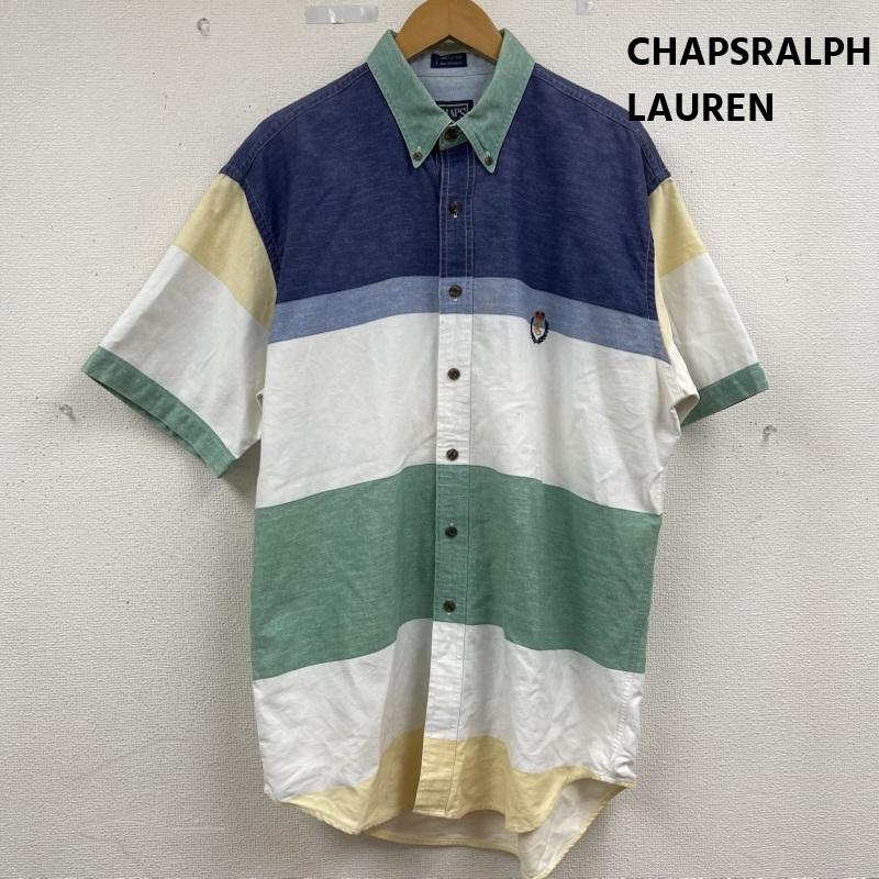 チャップスラルフローレン CHAPSRALPHLAUREN シャツ、ブラウス 半袖 クレストロゴ 刺繍 マルチボーダー ボタン ダウン シャツ L マルチカラー / マルチカラー / multicolor メンズ USED 古着 中古 50163685