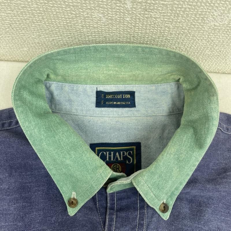 チャップスラルフローレン CHAPSRALPHLAUREN シャツ、ブラウス 半袖 クレストロゴ 刺繍 マルチボーダー ボタン ダウン シャツ L マルチカラー / マルチカラー / multicolor メンズ USED 古着 中古 50163685