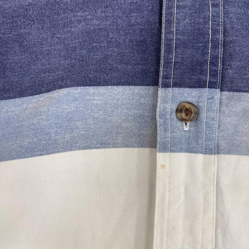 チャップスラルフローレン CHAPSRALPHLAUREN シャツ、ブラウス 半袖 クレストロゴ 刺繍 マルチボーダー ボタン ダウン シャツ L マルチカラー / マルチカラー / multicolor メンズ USED 古着 中古 50163685