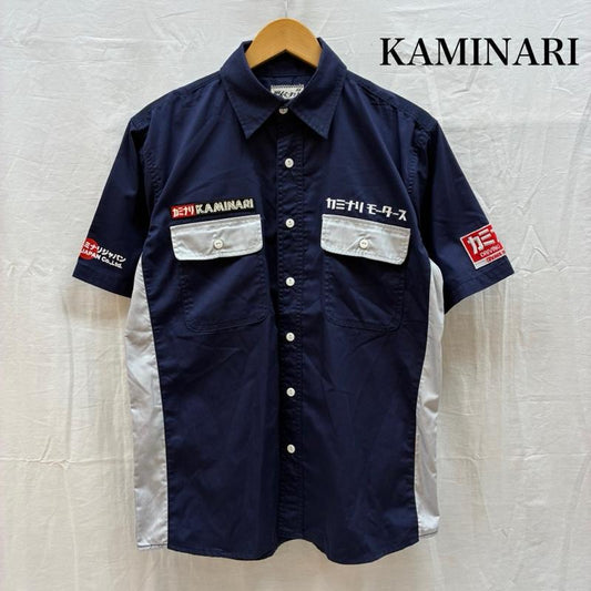 カミナリ KAMINARI シャツ、ブラウス 半袖 コットン ポリエステル ワークシャツ 大排気量 - メンズ USED 古着 中古 50163689