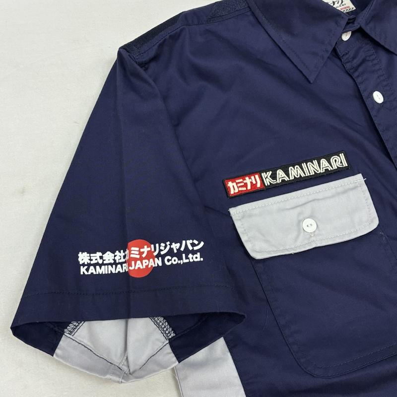 カミナリ KAMINARI シャツ、ブラウス 半袖 コットン ポリエステル ワークシャツ 大排気量 - メンズ USED 古着 中古 50163689