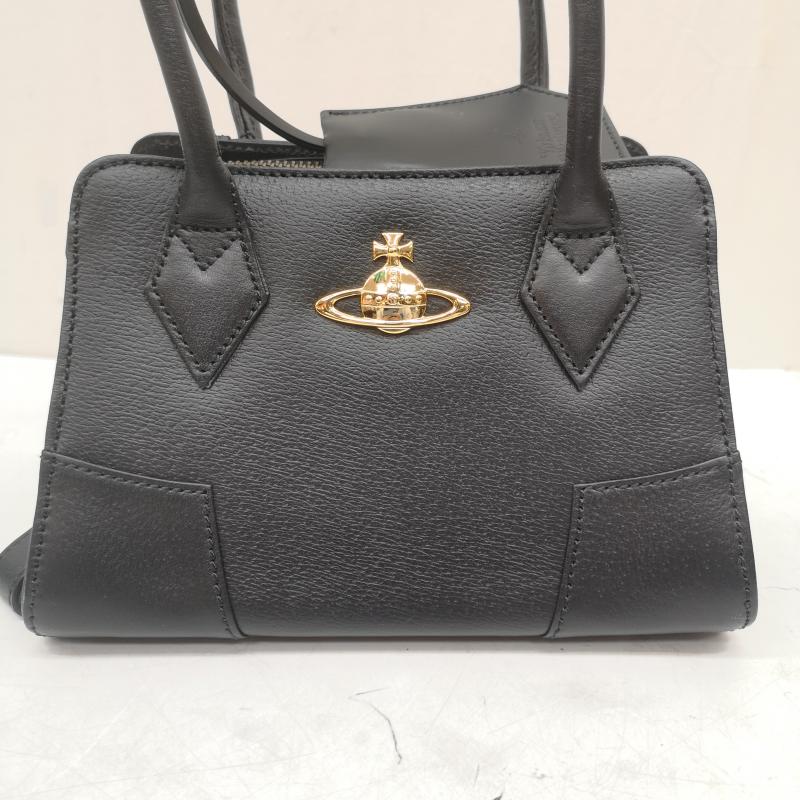 ヴィヴィアンウエストウッド Vivienne Westwood ハンドバッグ ハンドバッグ executive ブラック レザー ゴールド オーブ 2way ハンドバック 黒 / ブラック / black レディース USED 古着 中古 50163691