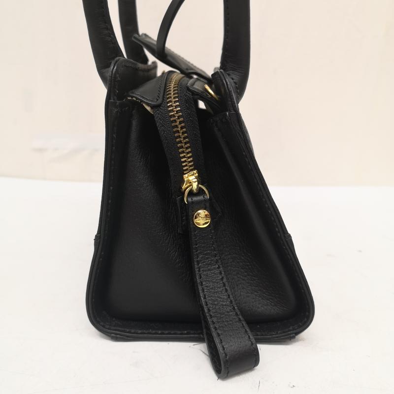 ヴィヴィアンウエストウッド Vivienne Westwood ハンドバッグ ハンドバッグ executive ブラック レザー ゴールド オーブ 2way ハンドバック 黒 / ブラック / black レディース USED 古着 中古 50163691