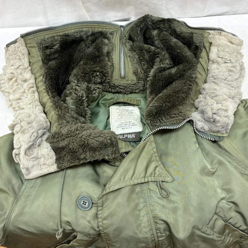 アルファ インダストリー Alpha Industries ジャケット、上着 フライトジャケット 80s 90s N-2B フライトジャケット 3本線タグ USA製 ヴィンテージ M メンズ USED 古着 中古 50163694