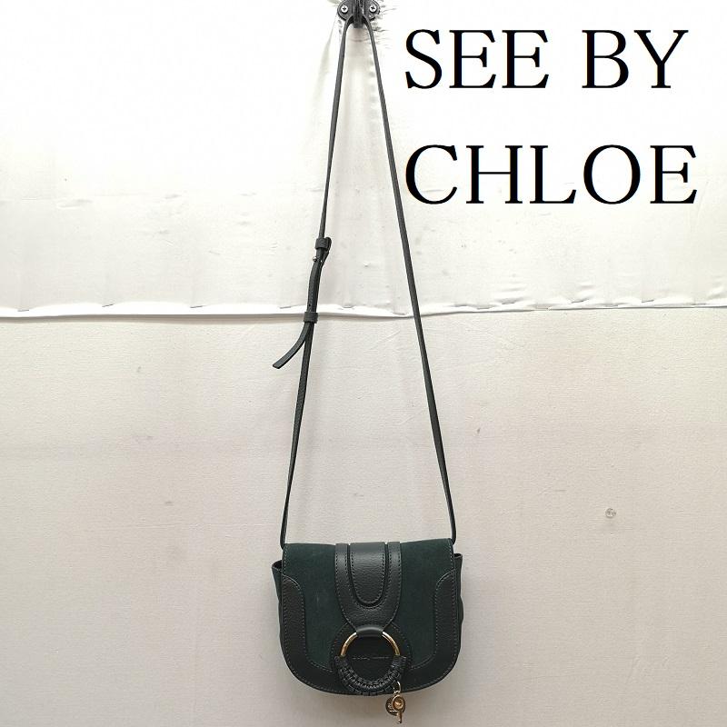 シーバイクロエ SEE BY CHLOE ショルダーバッグ ショルダーバッグ HANA ミニ クロスボディ ショルダーバッグ スエード ゴールド 金具 オリーブグリーン / オリーブグリーン / レディース USED 古着 中古 50163695