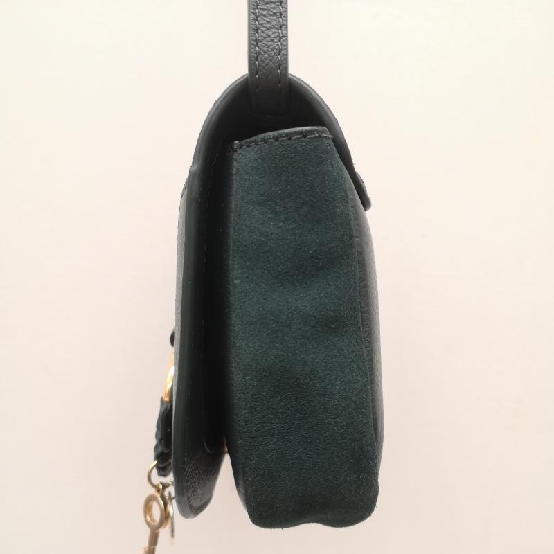 シーバイクロエ SEE BY CHLOE ショルダーバッグ ショルダーバッグ HANA ミニ クロスボディ ショルダーバッグ スエード ゴールド 金具 オリーブグリーン / オリーブグリーン / レディース USED 古着 中古 50163695