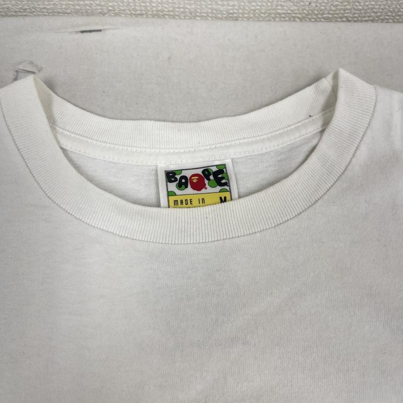 アベイシングエイプ A BATHING APE Tシャツ 半袖 日本製 BABYMILO グラフィック プリント Tシャツ カットソー M 白 / ホワイト / white メンズ USED 古着 中古 50163699