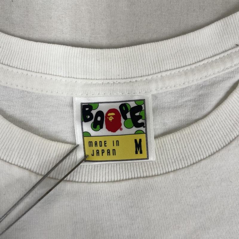 アベイシングエイプ A BATHING APE Tシャツ 半袖 日本製 BABYMILO グラフィック プリント Tシャツ カットソー M 白 / ホワイト / white メンズ USED 古着 中古 50163699