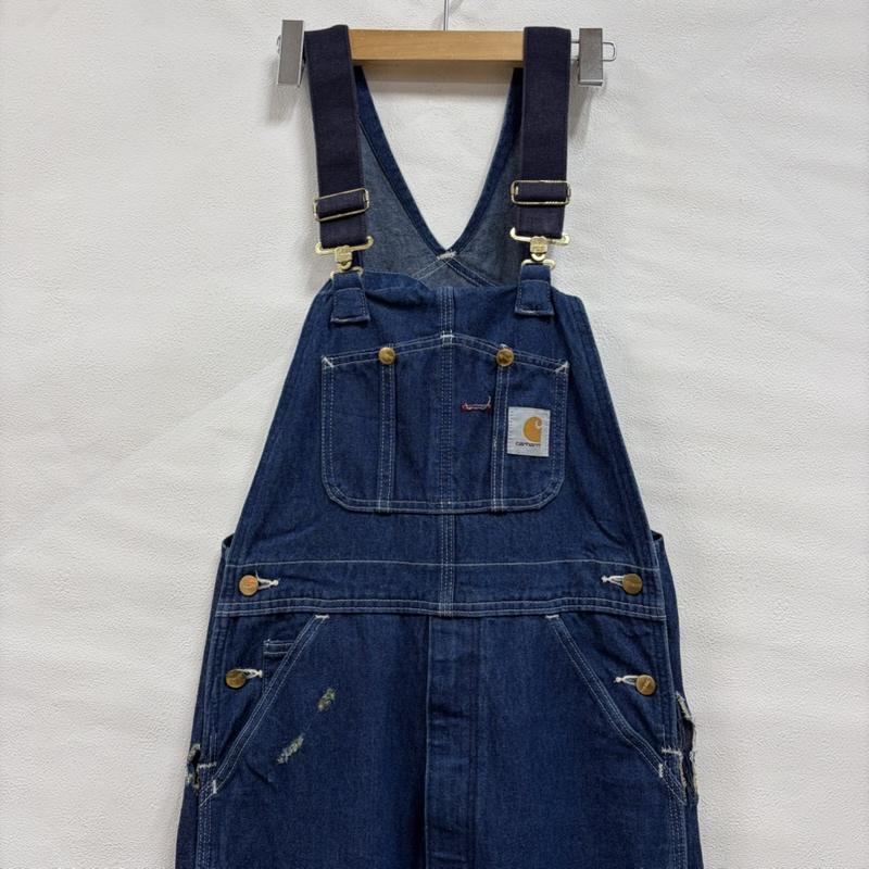 カーハート Carhartt サロペット・オーバーオール サロペット、オーバーオール デニム オーバーオール つなぎ フェード - ロゴ、文字 インディゴ / インディゴ / Indigo メンズ USED 古着 中古 50163706