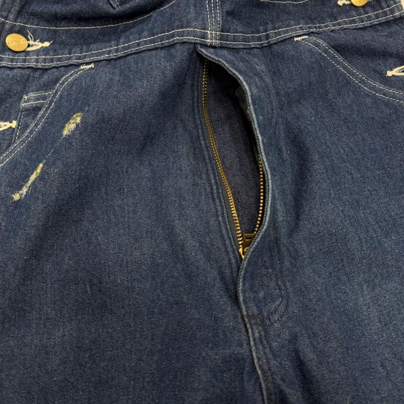 カーハート Carhartt サロペット・オーバーオール サロペット、オーバーオール デニム オーバーオール つなぎ フェード - ロゴ、文字 インディゴ / インディゴ / Indigo メンズ USED 古着 中古 50163706
