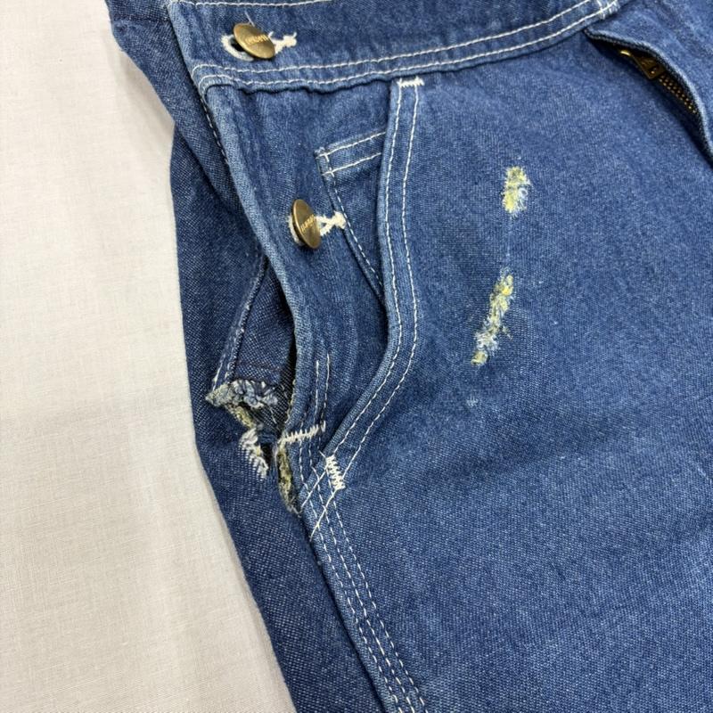 カーハート Carhartt サロペット・オーバーオール サロペット、オーバーオール デニム オーバーオール つなぎ フェード - ロゴ、文字 インディゴ / インディゴ / Indigo メンズ USED 古着 中古 50163706