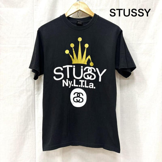 ステューシー STUSSY Tシャツ 半袖 old stussy 00s ブラック tシャツ 王冠 クラウン S 黒 / ブラック / black メンズ USED 古着 中古 50163707