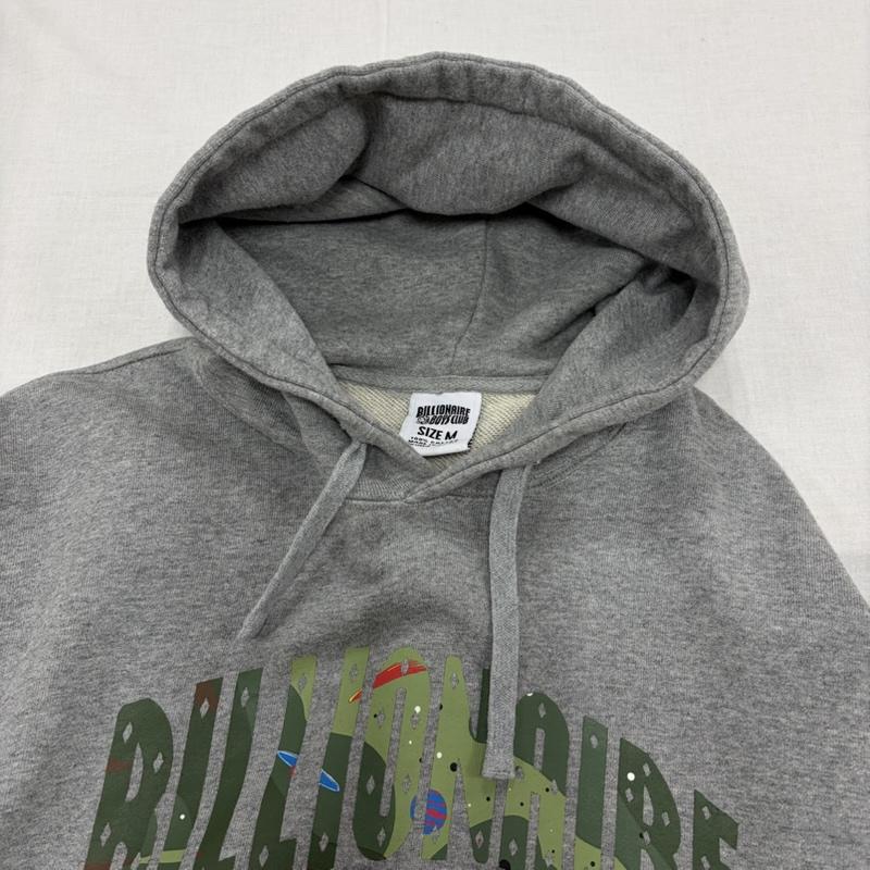 ビリオネア・ボーイズ・クラブ BILLIONAIRE BOYS CLUB パーカー 長袖 スペースカモ アーチロゴ プリント フーディー パーカー スウェット プルオーバー M ロゴ、文字 X プリント 灰 / グレー / gray X カーキ / カーキ / khaki メンズ USED 古着 中古 50163712