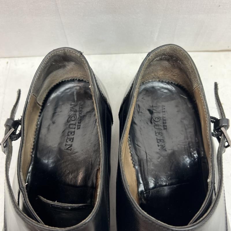 アレキサンダーマックイーン ALEXANDERMCQUEEN 革靴 革靴 シングル モンクストラップ レザーシューズ size43 - 黒 / ブラック / black メンズ USED 古着 中古 50163714