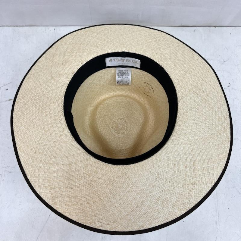 ステットソン STETSON 帽子 ハット CASSIDY PANAMA ワイドブリム パナマ ハット 57cm - ベージュ / ベージュ / beige メンズ USED 古着 中古 50163715