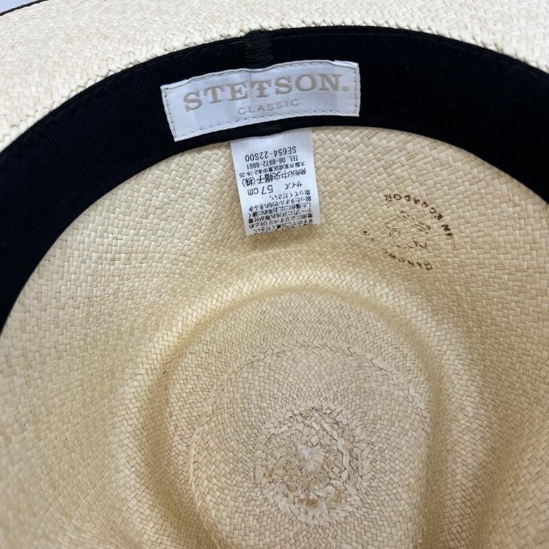 ステットソン STETSON 帽子 ハット CASSIDY PANAMA ワイドブリム パナマ ハット 57cm - ベージュ / ベージュ / beige メンズ USED 古着 中古 50163715