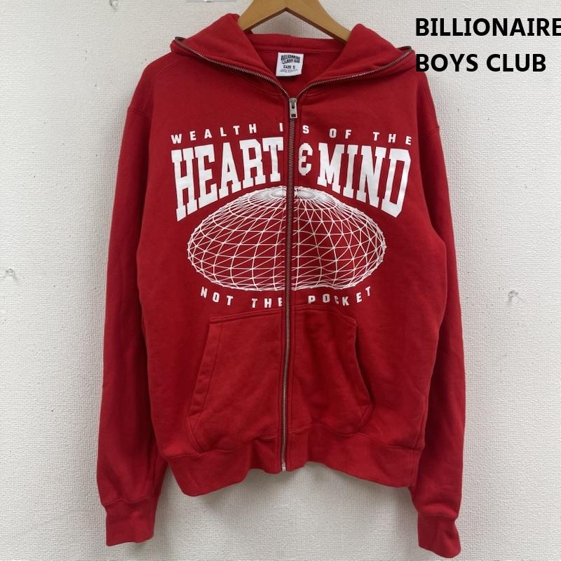 ビリオネア・ボーイズ・クラブ BILLIONAIRE BOYS CLUB パーカー 長袖 HMU Zip Front Hoodie グラフィック プリント ジップ パーカー S 赤 / レッド / red メンズ USED 古着 中古 50163716