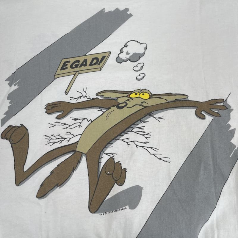 ジャージーズ JERZEES Tシャツ 長袖 90s USA製 Looney Tunes NASCAR ヴィンテージ グラフィック Tシャツ XL 白 / ホワイト / white メンズ USED 古着 中古 50163717