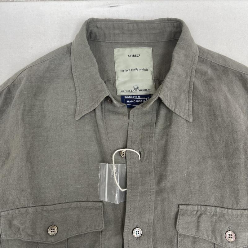 アヴィレックス AVIREX シャツ、ブラウス 半袖 TFQP HANDROOM UTILITY SHORT SLEEVE SHIRT ワーク シャツ オリーブグリーン / オリーブグリーン / メンズ USED 古着 中古 50163722