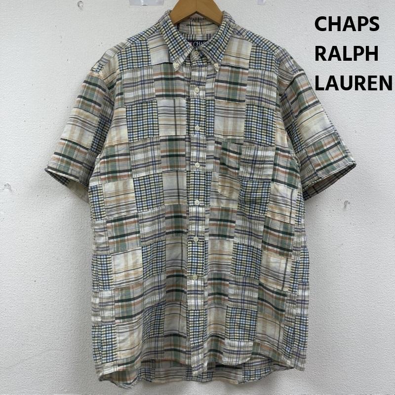 チャップスラルフローレン CHAPSRALPHLAUREN シャツ、ブラウス 半袖 マドラスチェック柄 パッチワーク 半袖 ボタンダウン シャツ M マルチカラー / マルチカラー / multicolor メンズ USED 古着 中古 50163730