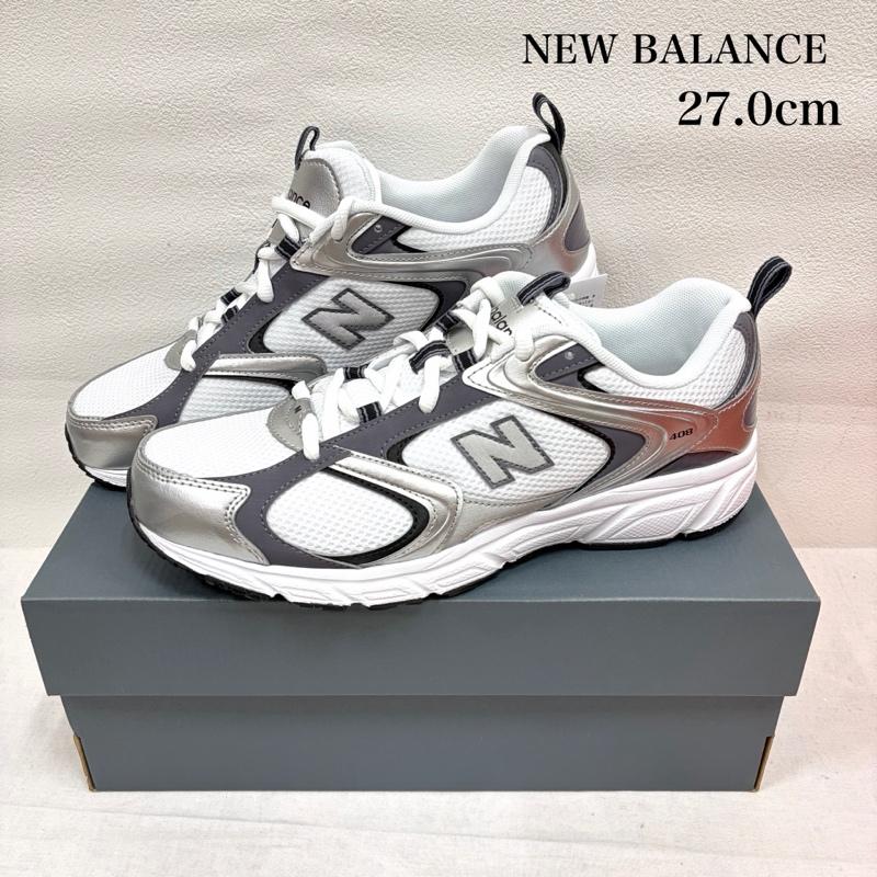ニューバランス New Balance スニーカー スニーカー U4086LR ローカット スポーツ ランニング シューズ ローカット スニーカー ロゴ メッシュ メタリック 27.0cm ロゴ、文字 白 / ホワイト / white X 灰 / グレー / gray X 銀 / シルバー / silver color メンズ USED 古着 中古 50163738