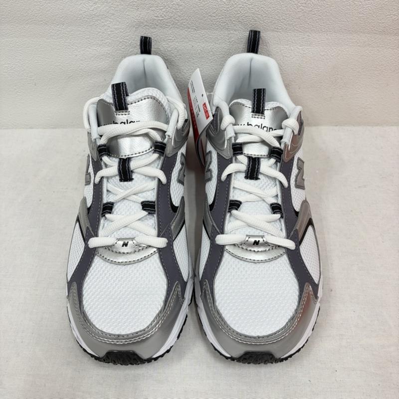 ニューバランス New Balance スニーカー スニーカー U4086LR ローカット スポーツ ランニング シューズ ローカット スニーカー ロゴ メッシュ メタリック 27.0cm ロゴ、文字 白 / ホワイト / white X 灰 / グレー / gray X 銀 / シルバー / silver color メンズ USED 古着 中古 50163738