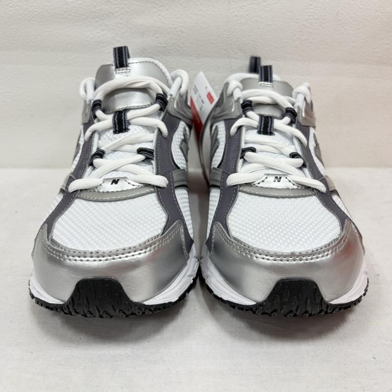 ニューバランス New Balance スニーカー スニーカー U4086LR ローカット スポーツ ランニング シューズ ローカット スニーカー ロゴ メッシュ メタリック 27.0cm ロゴ、文字 白 / ホワイト / white X 灰 / グレー / gray X 銀 / シルバー / silver color メンズ USED 古着 中古 50163738
