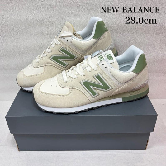 ニューバランス New Balance スニーカー スニーカー U5742KF スウェード メッシュ スニーカー クラシック ロゴ 28.0cm ロゴ、文字 アイボリー / アイボリー / X カーキ / カーキ / khaki メンズ USED 古着 中古 50163741