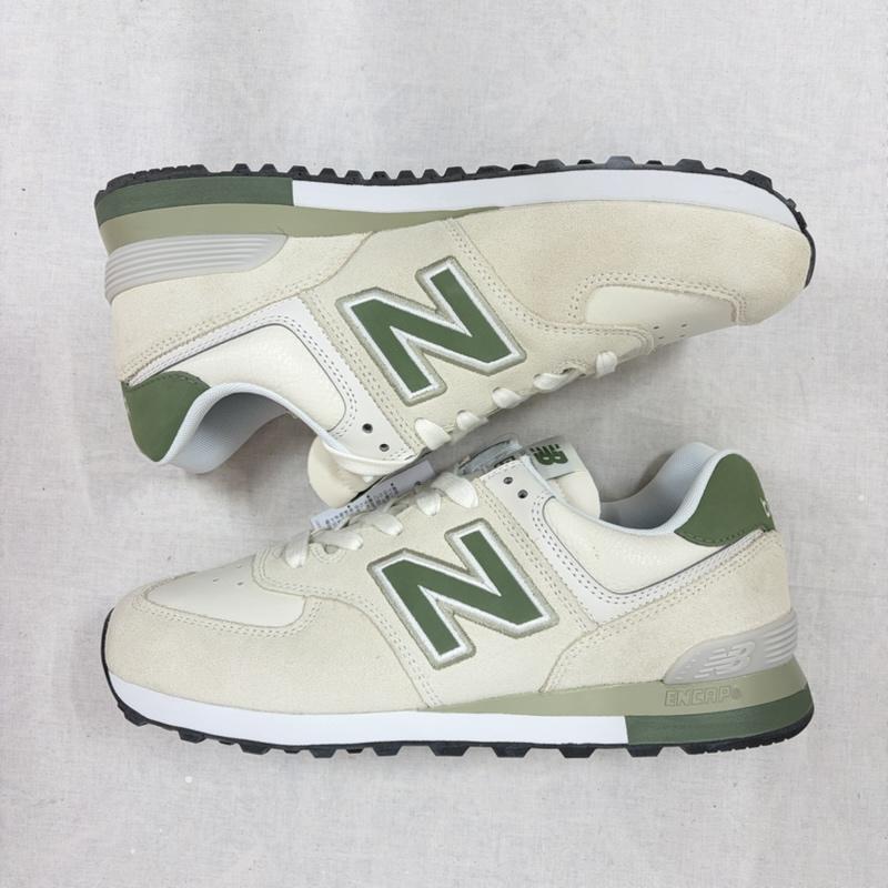ニューバランス New Balance スニーカー スニーカー U5742KF スウェード メッシュ スニーカー クラシック ロゴ 28.0cm ロゴ、文字 アイボリー / アイボリー / X カーキ / カーキ / khaki メンズ USED 古着 中古 50163741