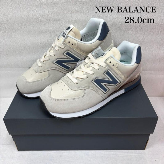 ニューバランス New Balance スニーカー スニーカー U57481N スウェード メッシュ スニーカー クラシック ロゴ 28.0cm ロゴ、文字 灰 / グレー / gray X 紺 / ネイビー / navy メンズ USED 古着 中古 50163743