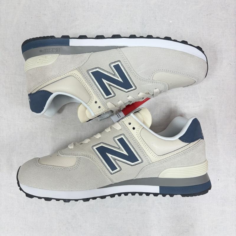 ニューバランス New Balance スニーカー スニーカー U57481N スウェード メッシュ スニーカー クラシック ロゴ 28.0cm ロゴ、文字 灰 / グレー / gray X 紺 / ネイビー / navy メンズ USED 古着 中古 50163743