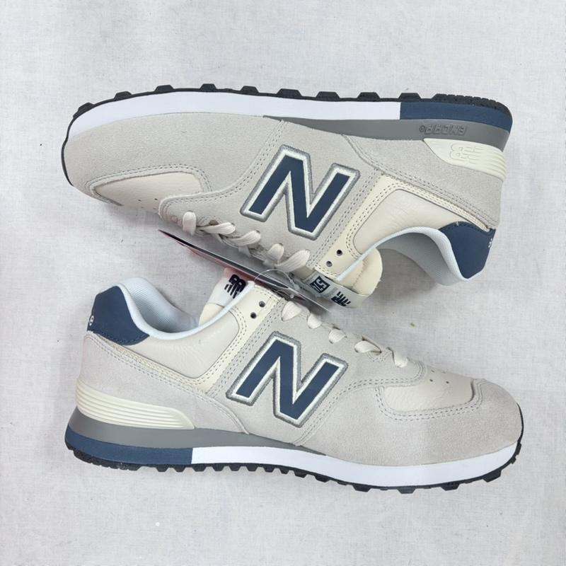 ニューバランス New Balance スニーカー スニーカー U57481N スウェード メッシュ スニーカー クラシック ロゴ 28.0cm ロゴ、文字 灰 / グレー / gray X 紺 / ネイビー / navy メンズ USED 古着 中古 50163743