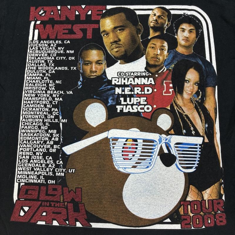 古着 USED Tシャツ 半袖 Kanye West GLOW IN THE DARK TOUR カニエ・ウェスト 00s 2008 ツアー Tシャツ M メンズ USED 古着 中古 50163745