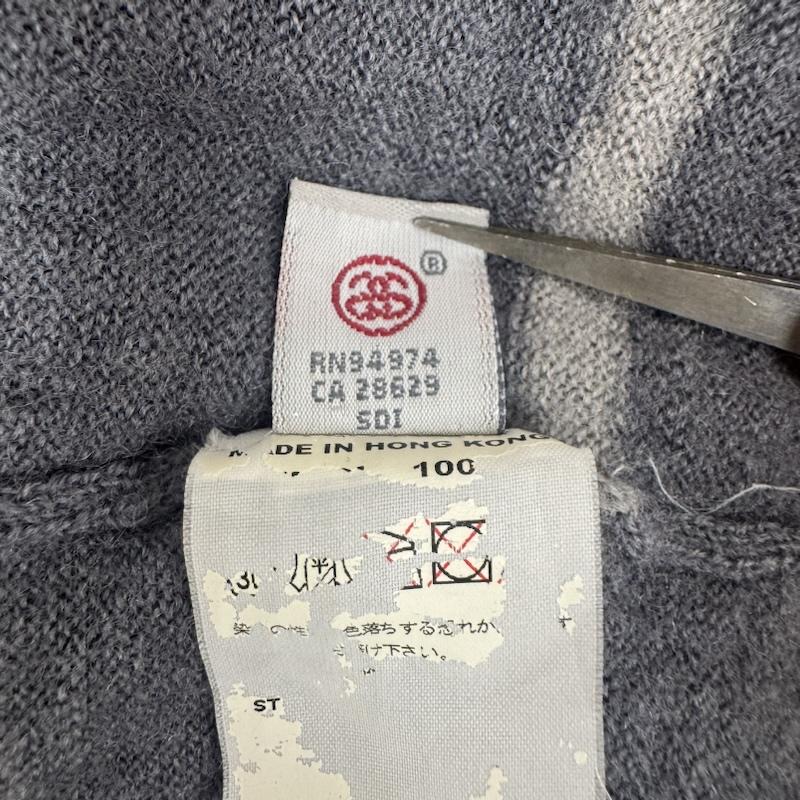 ステューシー STUSSY ニット、セーター 長袖 クルーネック 長袖 ボーダー ニット L 紺 / ネイビー / navy メンズ USED 古着 中古 50163746
