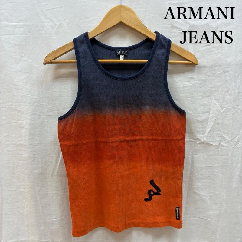 アルマーニ ジーンズ ARMANI JEANS タンクトップ タンクトップ グラデーション スパンコール AJロゴ ノースリーブ タンクトップ アーカイブ Y2K 42 レディース USED 古着 中古 50163748