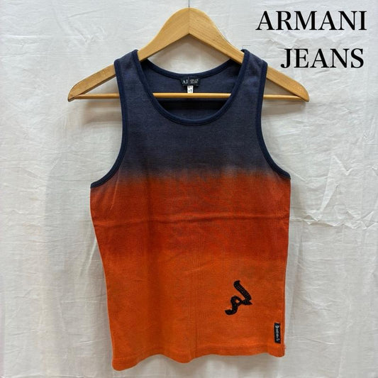 アルマーニ ジーンズ ARMANI JEANS タンクトップ タンクトップ グラデーション スパンコール AJロゴ ノースリーブ タンクトップ アーカイブ Y2K 42 レディース USED 古着 中古 50163748