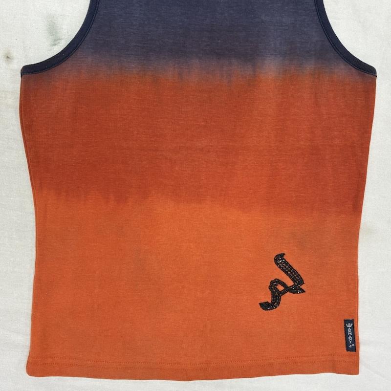 アルマーニ ジーンズ ARMANI JEANS タンクトップ タンクトップ グラデーション スパンコール AJロゴ ノースリーブ タンクトップ アーカイブ Y2K 42 レディース USED 古着 中古 50163748