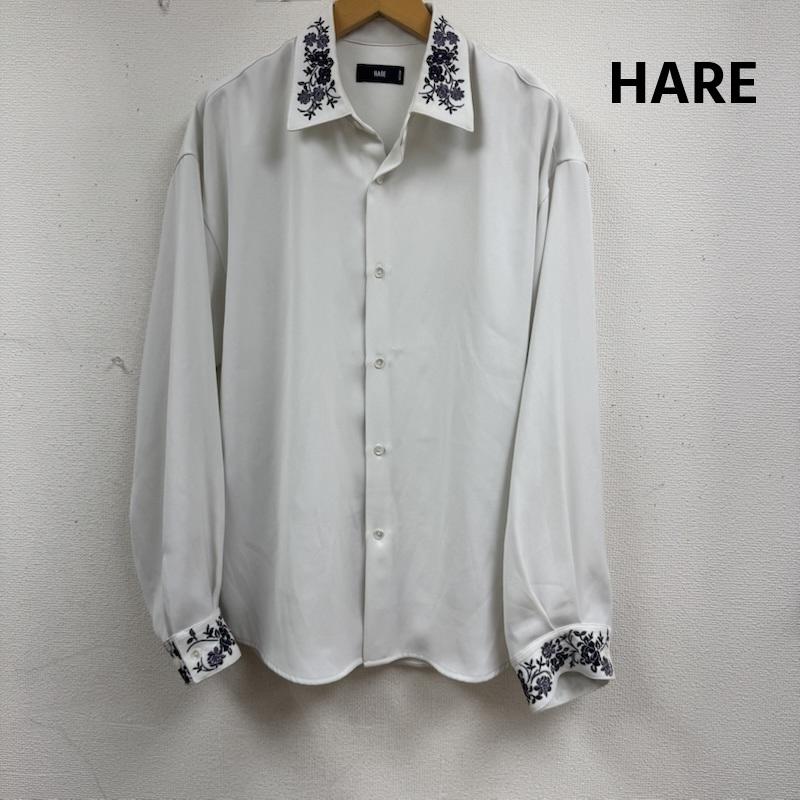 ハレ HARE シャツ、ブラウス 長袖 花柄 刺繍 TOROMI シャツ HA020942AD M 白 / ホワイト / white メンズ USED 古着 中古 50163750