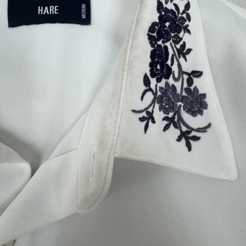 ハレ HARE シャツ、ブラウス 長袖 花柄 刺繍 TOROMI シャツ HA020942AD M 白 / ホワイト / white メンズ USED 古着 中古 50163750