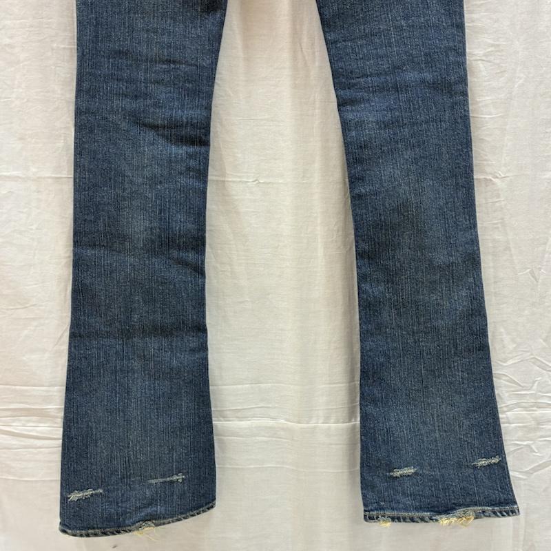 ヒステリックグラマー HYSTERIC GLAMOUR パンツ デニム、ジーンズ Hysterics レッドツェッペリン 00s スタッズ ペイント クラッシュ フレア ブーツカット デニムパンツ Y2K S レディース USED 古着 中古 50163752