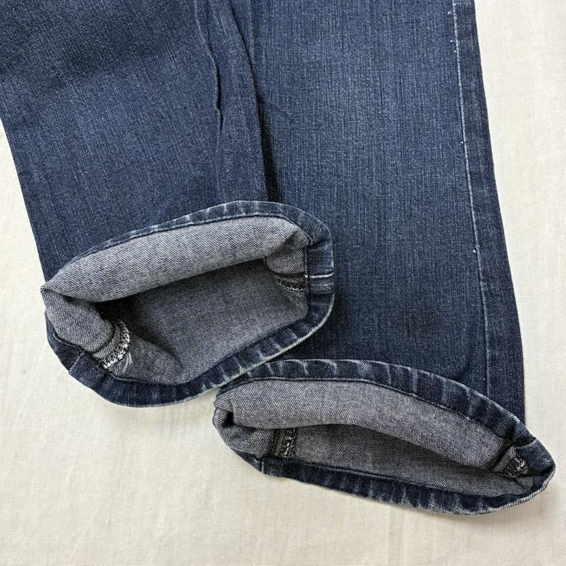 ヴィヴィアンウエストウッド Vivienne Westwood パンツ デニム、ジーンズ ANGLOMANIA オリゾンティ期 エンボスロゴ ストレッチ フレア ブーツカット デニムパンツ Y2K アーカイブ 26インチ レディース USED 古着 中古 50163753