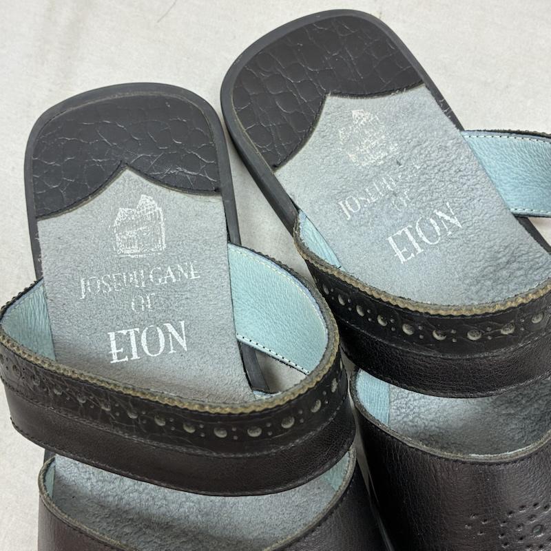 古着 USED サンダル サンダル Joseph Game of Eton ジョセフ・ゲイン・オブ・イートン レザー パンチング フラット サンダル L メンズ USED 古着 中古 50163756