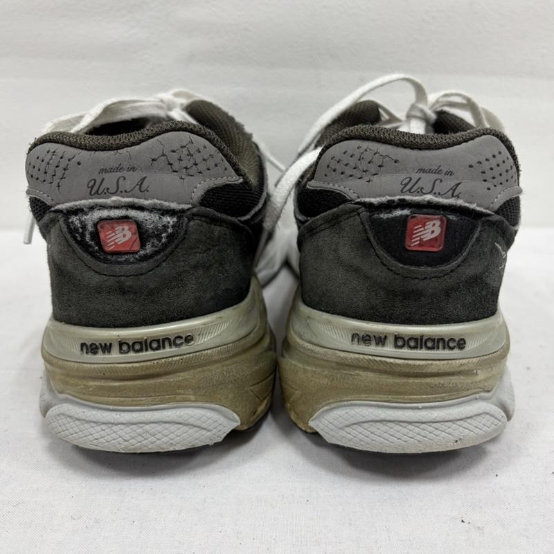 ニューバランス New Balance スニーカー スニーカー USA製 M990BK3 スウェード メッシュ ロゴ ローカット スニーカー 27.0cm ロゴ、文字 黒 / ブラック / black X 灰 / グレー / gray X 白 / ホワイト / white メンズ USED 古着 中古 50163759