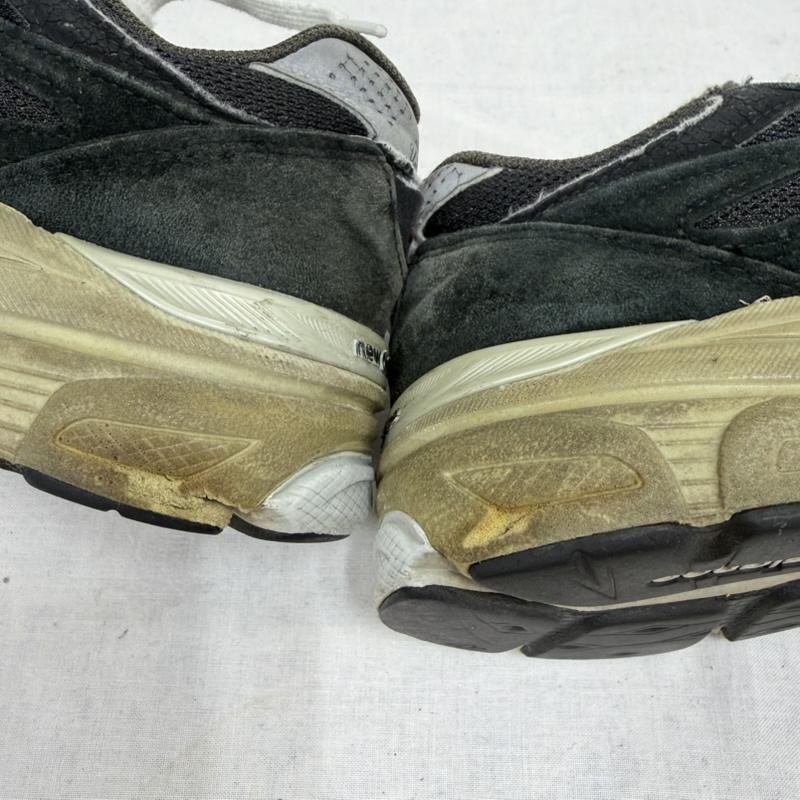 ニューバランス New Balance スニーカー スニーカー USA製 M990BK3 スウェード メッシュ ロゴ ローカット スニーカー 27.0cm ロゴ、文字 黒 / ブラック / black X 灰 / グレー / gray X 白 / ホワイト / white メンズ USED 古着 中古 50163759