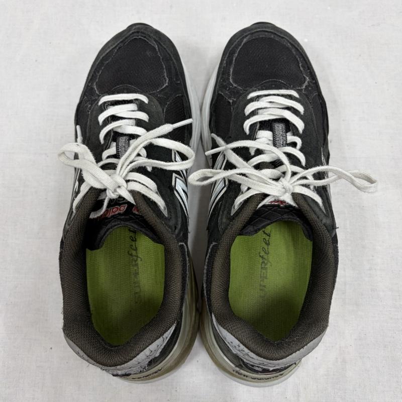 ニューバランス New Balance スニーカー スニーカー USA製 M990BK3 スウェード メッシュ ロゴ ローカット スニーカー 27.0cm ロゴ、文字 黒 / ブラック / black X 灰 / グレー / gray X 白 / ホワイト / white メンズ USED 古着 中古 50163759