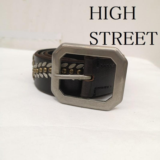 ハイストリート HIGH STREET ベルト・バックル ベルト フラワー スタッズ レザー ベルト - 茶 / ブラウン / brown メンズ USED 古着 中古 50163763