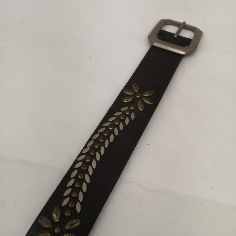 ハイストリート HIGH STREET ベルト・バックル ベルト フラワー スタッズ レザー ベルト - 茶 / ブラウン / brown メンズ USED 古着 中古 50163763