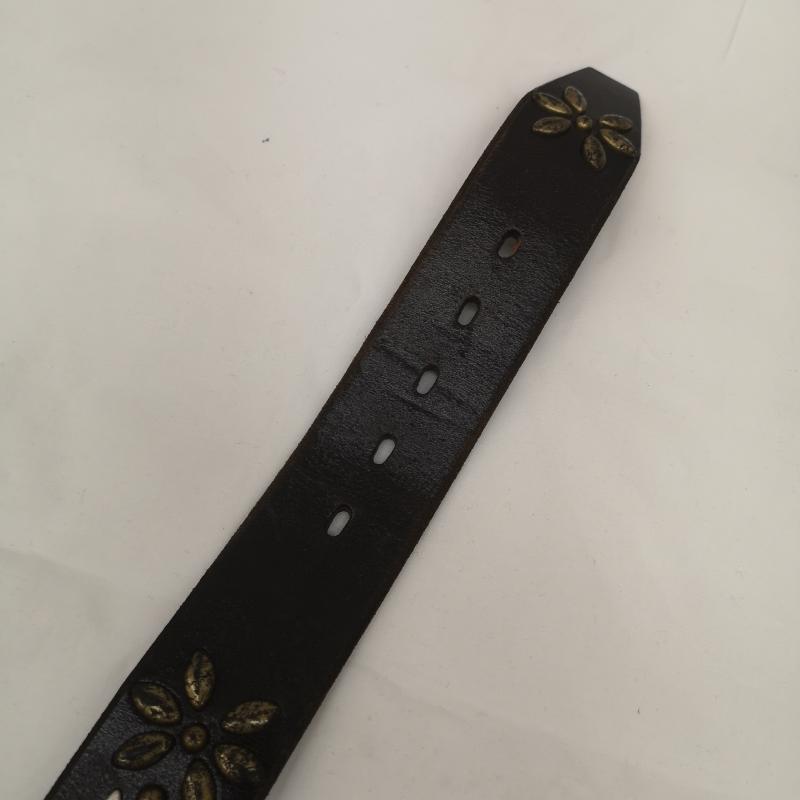 ハイストリート HIGH STREET ベルト・バックル ベルト フラワー スタッズ レザー ベルト - 茶 / ブラウン / brown メンズ USED 古着 中古 50163763