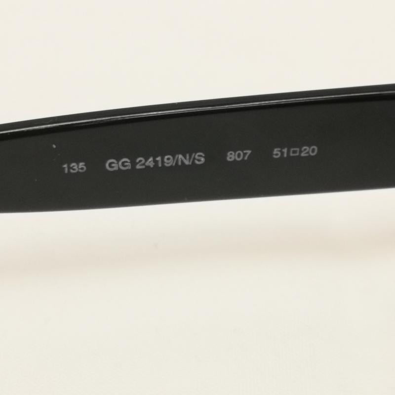 グッチ GUCCI めがね・サングラス サングラス Gメタル フルリム オーバル サングラス GG2419/N/S 807 51□20 - 黒 / ブラック / black メンズ USED 古着 中古 50163764
