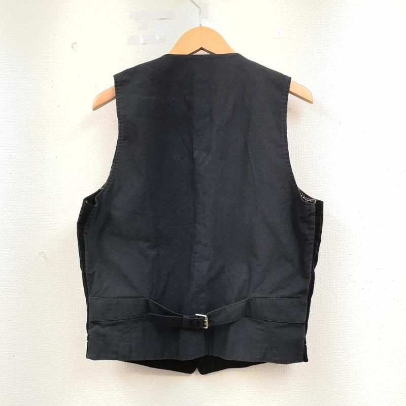 ポールスミス Paul Smith ベスト ベスト ピンストライプ フローラル ペイズリー 刺繡 ベロア ベスト 黒 / ブラック / black メンズ USED 古着 中古 50163769